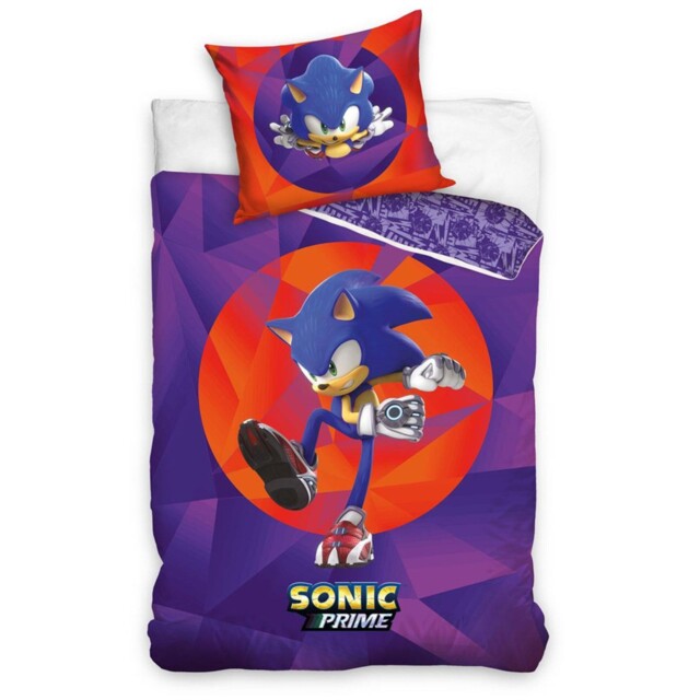 Sonic Prime Single Duvet Quilt Cover & European Pillowcase Kids