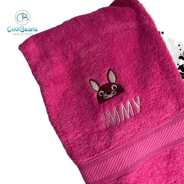 Bunny Rabbit Towel - Personalised - Flannel / Hand Towel / Bath Towel