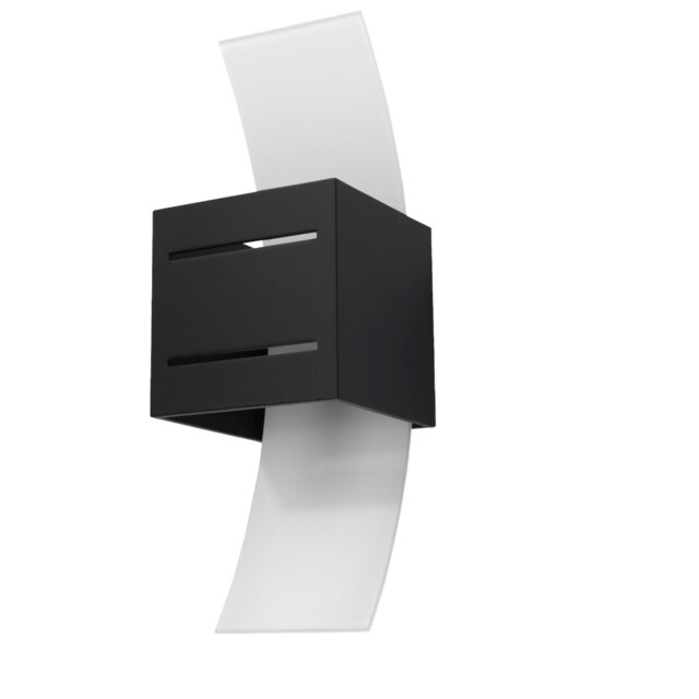 Wall Lamp Loreto Aluminium Glass Black G9 Led Sollux Lighting Indoor