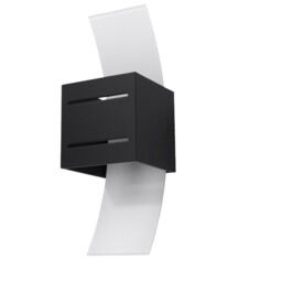 Wall Lamp Loreto Aluminium Glass Black G9 Led Sollux Lighting Indoor