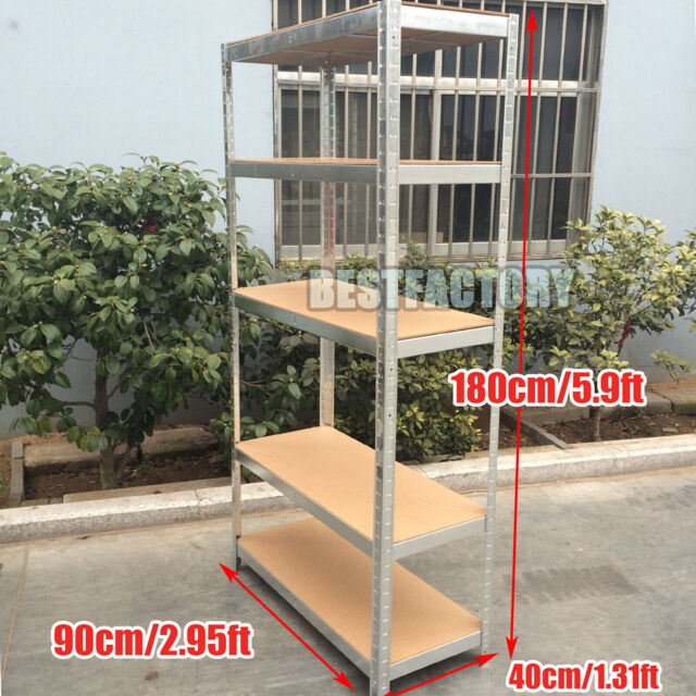 Heavy Duty Storage Racking 5 Tier Shelving Boltless Shelves Garage