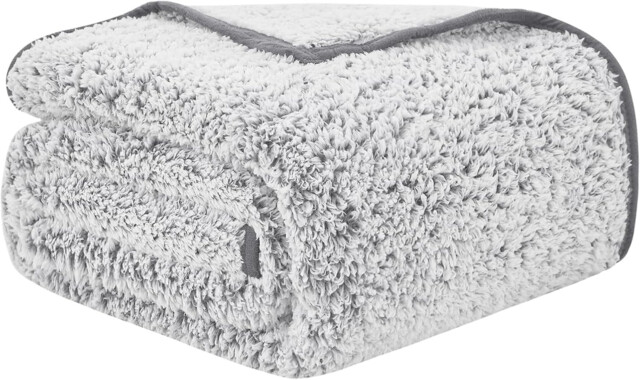 Ultra Soft Double-sided Sherpa Fleece Throw Blanket, 150x200cm, Grey