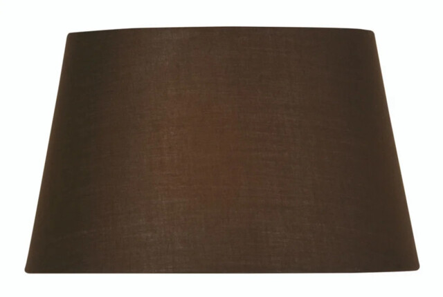 "Lampshade Brown 10"" Chocolate Cotton Tapered Drum 250mm Oaks Lighting"