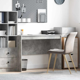 Writing Desk Concrete Grey 100x50x76cm Engineered Wood Compact Office