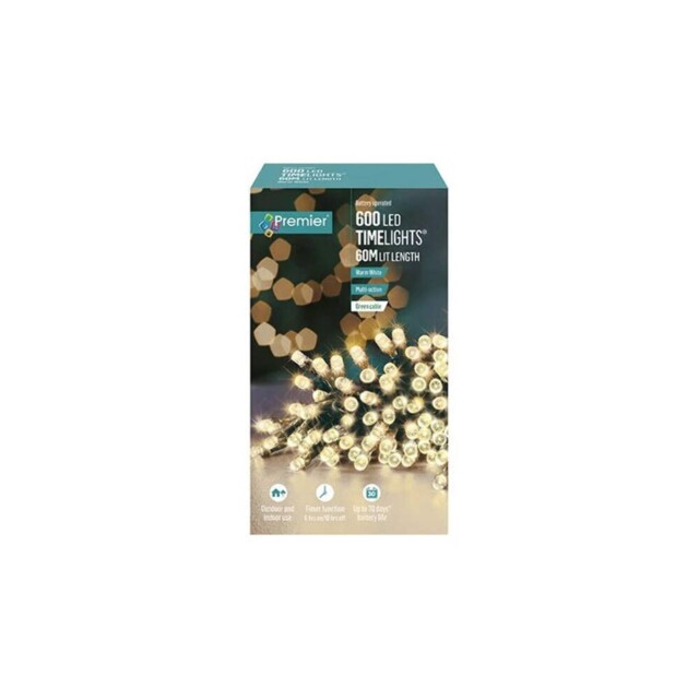 Premier 600 Vintage Gold Led Lights - Battery Operated