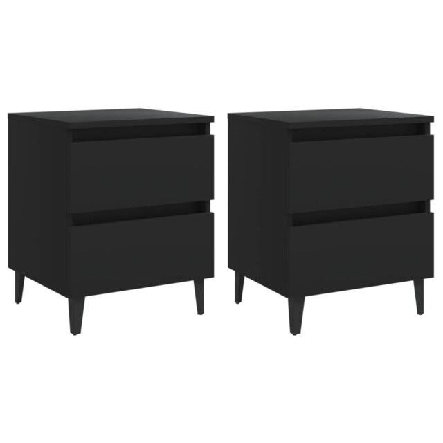 1/2x Bed Cabinet 40x35x50 Cm Chipboard Nightstand Room Multi Colors