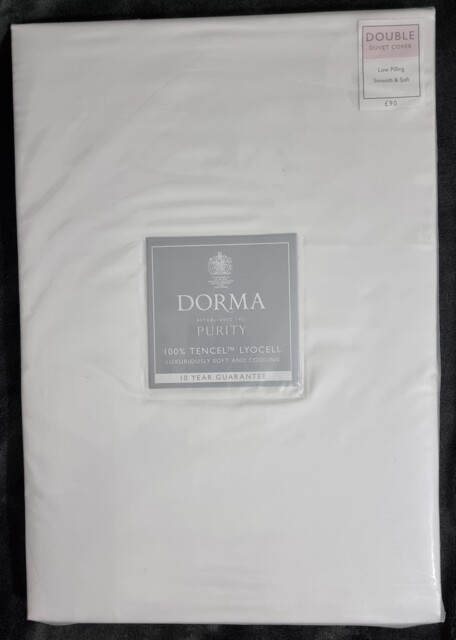 Dorma Purity Smooth & Soft 100% Tencel Lyocell Double Duvet Cover