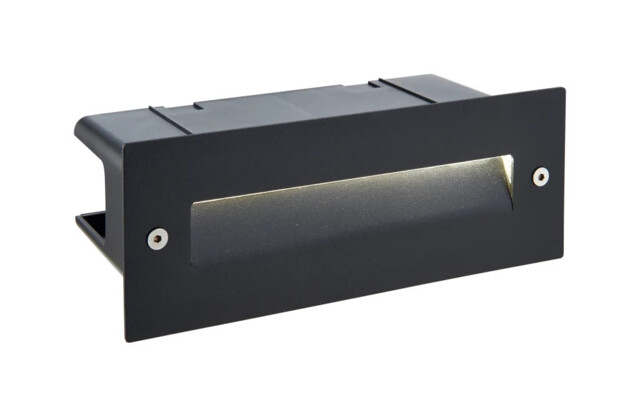 Outdoor Light Black Seina Guide Led Brick Wall Ip44 4000k Cool White