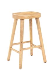 Solid Mango Wood Breakfast Bar Kitchen Pub Café Stool Wooden H 68 X W