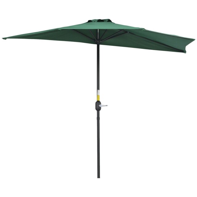 Half Round Garden Umbrella Against The Wall Sun Parasol Patio Balcony