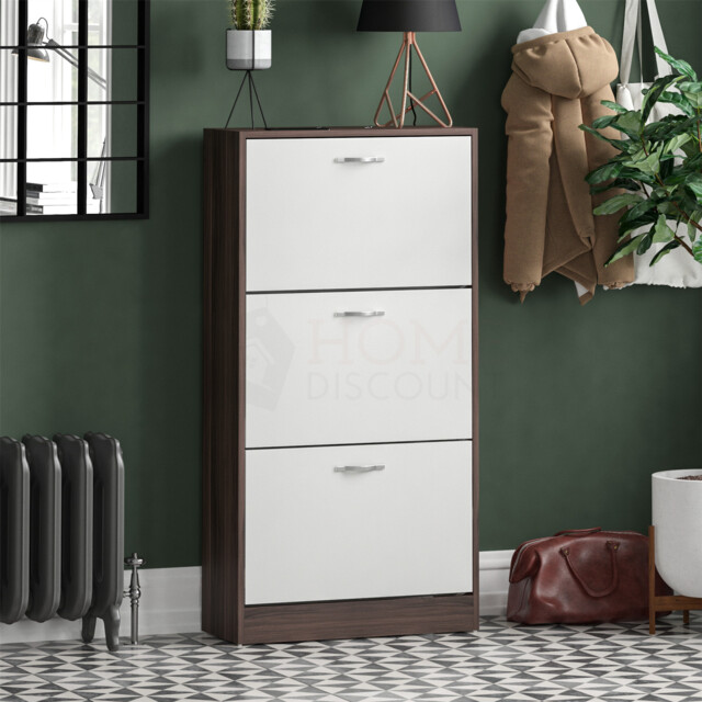 Shoe Cabinet 2 3 Drawer Storage Organiser Footwear Rack Cupboard