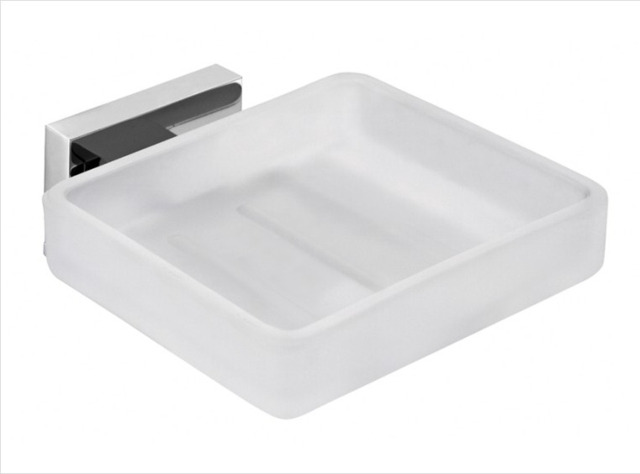Vado Level Glass Soap Dish And Holder Chrome Lev-182-c/p 12 Year