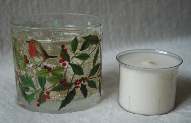 Sainsbury's Scented Candle Light Up Led Refillable Christmas Spice