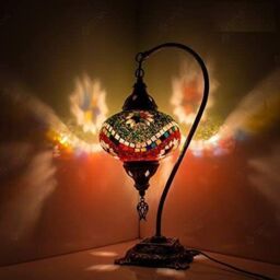 Turkish Moroccan Mosaic Lamp Handmade Tiffany Colorful Glass Desk