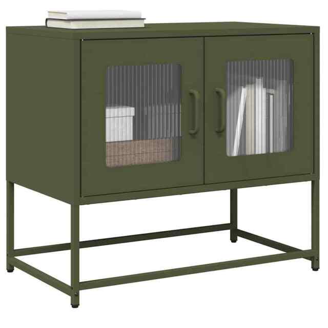 Tv Cabinet Olive Green 68x39x60.5 Cm Cold-rolled Steel Vidaxl