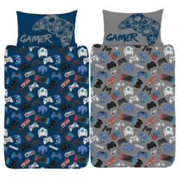 Gamer Controllers & Consoles Single Bedding Set Childrens Reversible