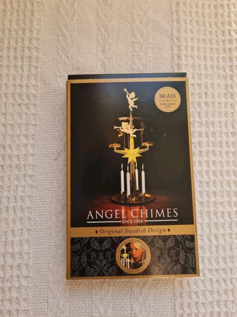 Original Swedish Angel Chimes Vintage -spinning -gold Colour(brass