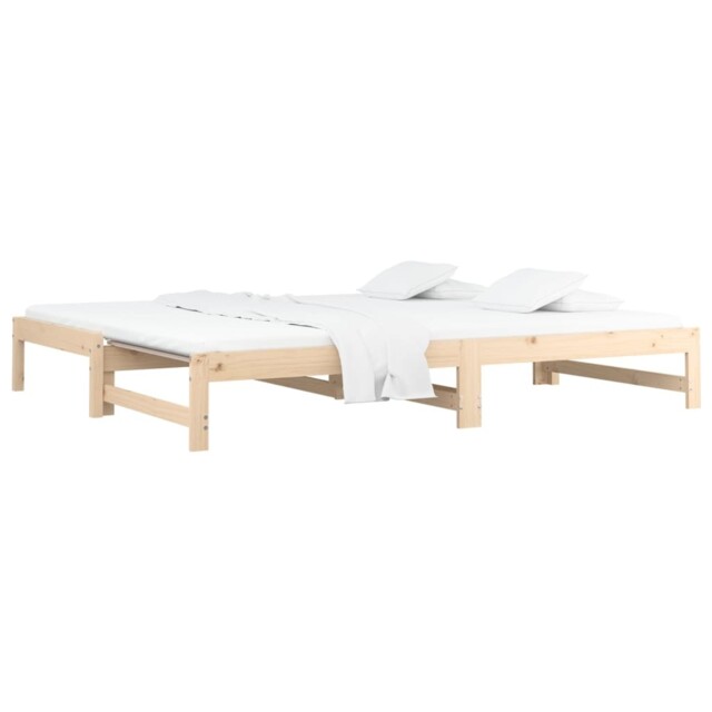Pull-out Day Bed Bedroom Guest Sofa Bed Daybed Couch Solid Wood Pine