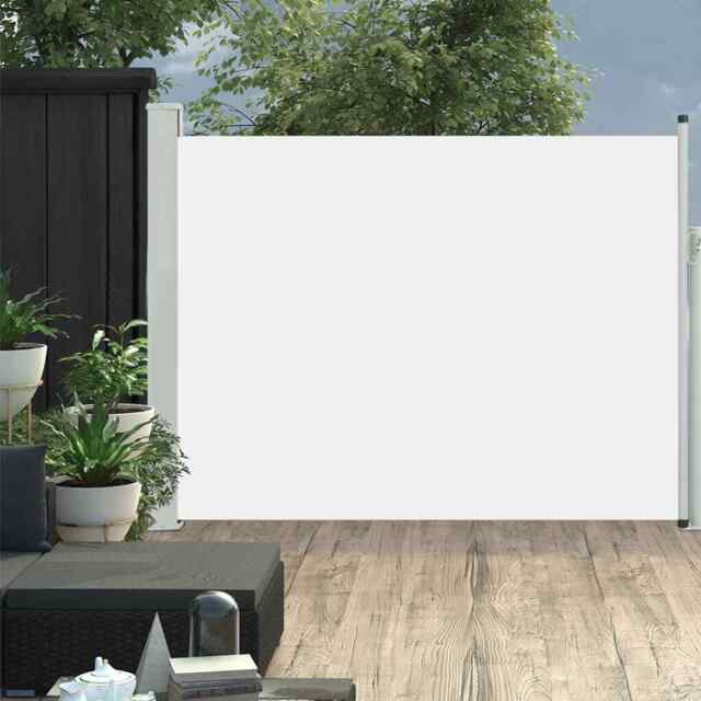 Patio Retractable Side Awning 140x500 Cm Cream Vidaxl