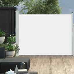 Patio Retractable Side Awning 140x500 Cm Cream Vidaxl