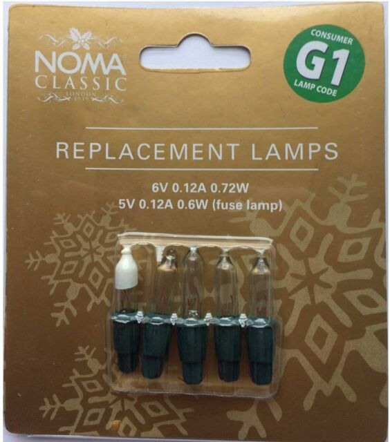 Noma G1 Spare Bulbs And Fuse For Christmas Clear Fairy Lights
