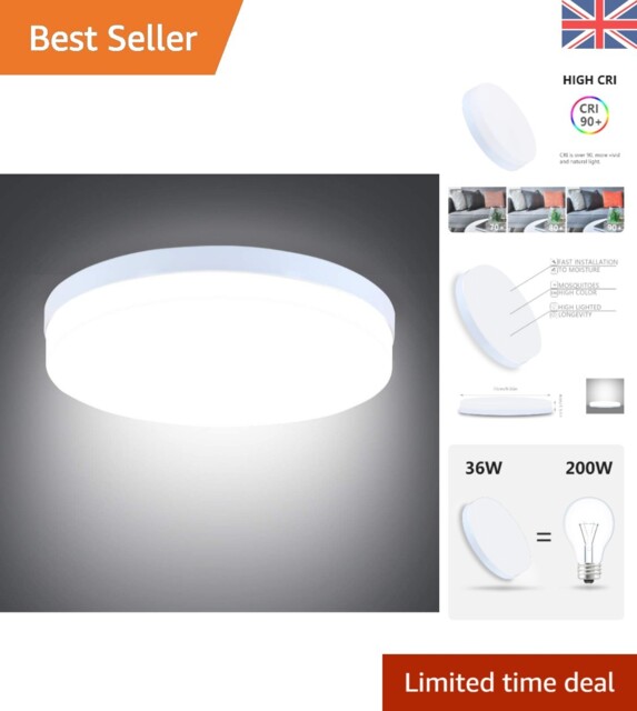 Eye Protection 36w Led Ceiling Lamp - Round 6500k Daylight White