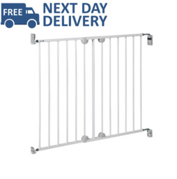 Children Safety Wall Fix Metal Stair Gate Extending Strong Tilt Easy