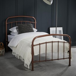 Lpd Home Halston Bed Frame – Copper Effect Metal Finish Industrial
