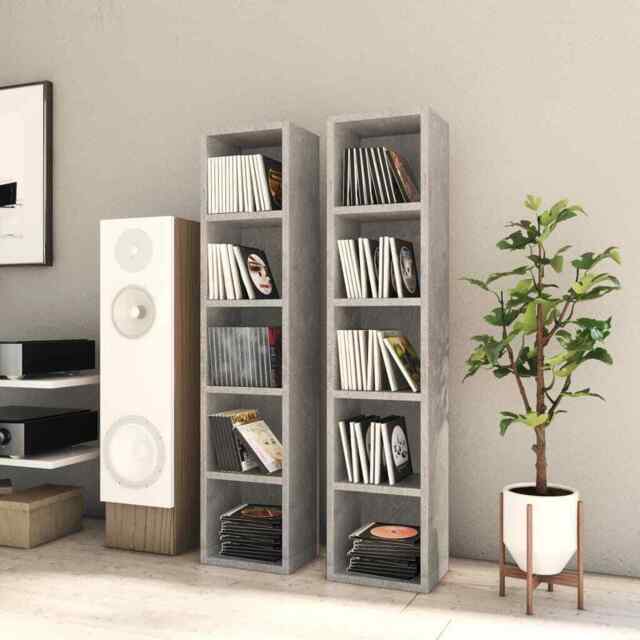Cd Cabinets 2 Pcs Concrete Grey 21x16x93.5 Cm Engineered Wood Vidaxl