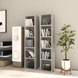 Cd Cabinets 2 Pcs Concrete Grey 21x16x93.5 Cm Engineered Wood Vidaxl