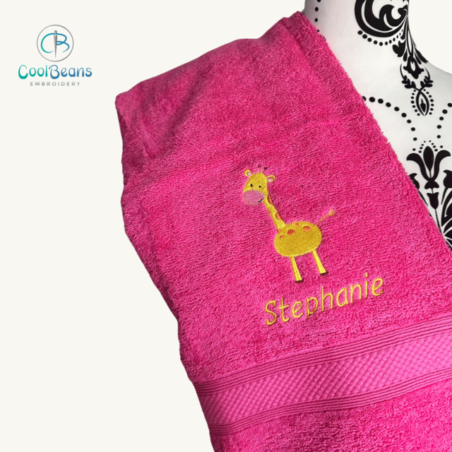 Giraffe Towel - Personalised - Flannel / Hand Towel / Bath Towel
