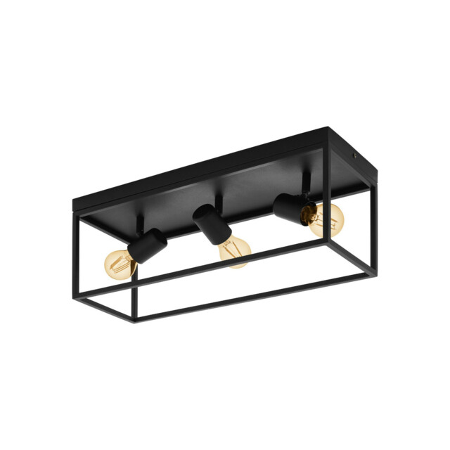 Modern Vintage Minimal Black Ceiling Light 3 Lights Gl0556