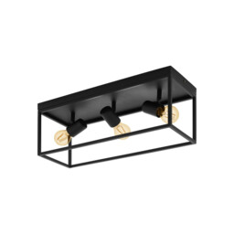 Modern Vintage Minimal Black Ceiling Light 3 Lights Gl0556