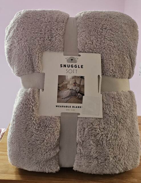 Snuggle Soft Wearable Blanket Grey One Size Brand