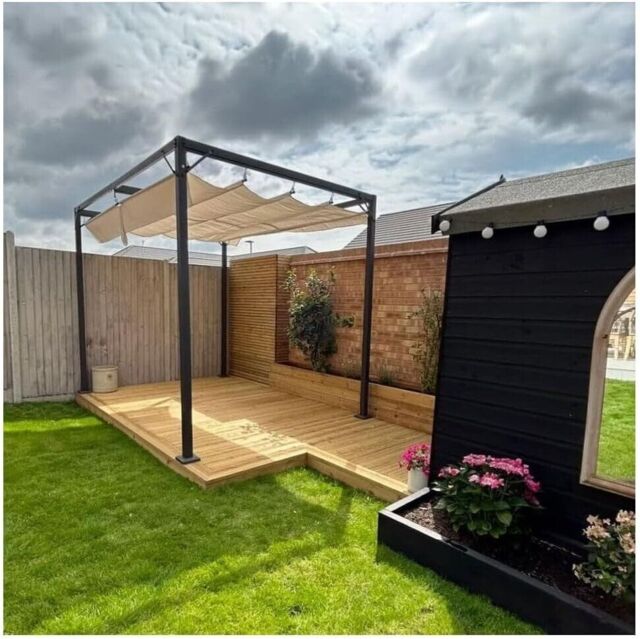 Airwave Manhattan 3m X 2.15m Gazebo With Retractable Roof - Grey/beige