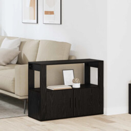 Sideboard Black Oak 80 X 30 X 60 Cm Engineered Wood Vidaxl