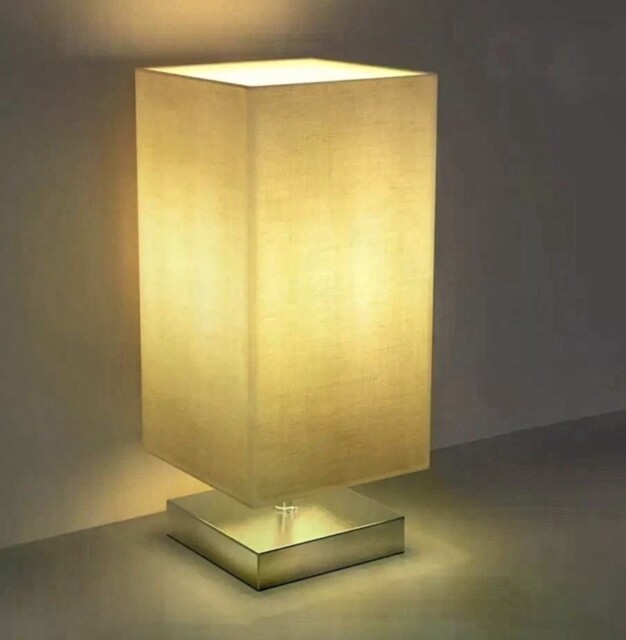 Teckin Fabric Bedside Table Lamp Dl22 Modern Night Light Bedroom –