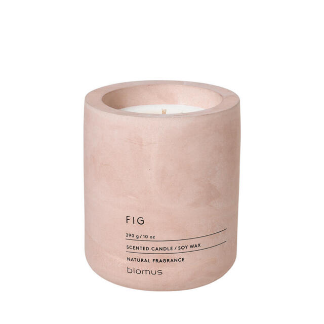 Blomus Fraga Scented Candle, Rose Dust, Concrete, H 11 Cm, Ø 9 Cm,