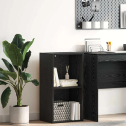Bookcase Black Oak 40 X 30 X 77 Cm Engineered Wood Vidaxl