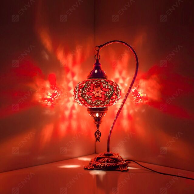 Turkish Moroccan Style Mosaic Multicolour Lamp Desk Table Lamp Light