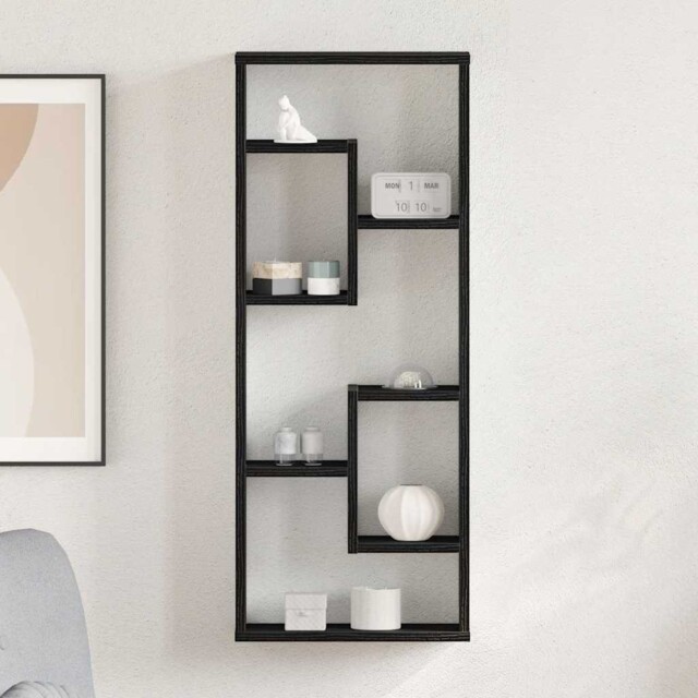 90cm Grey Sonoma Wall Cube Shelf Floating Display Storage Bookcase