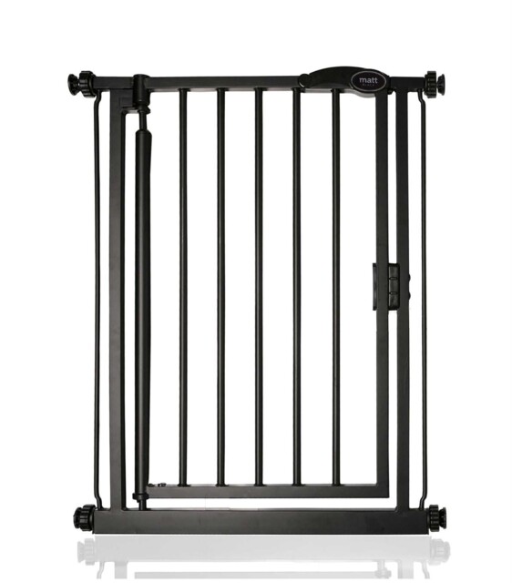Safetots Baby Gate, Self Closing Safety Gate, Matt Black, Pressure