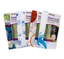 Shower Curtain Bathroom 12 Hooks Waterproof Polyester 180 X 180cm