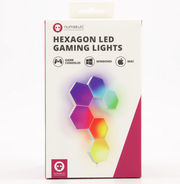 Numskull Hexagon Touch Led Remote Control Connectable Gaming Lights Uk