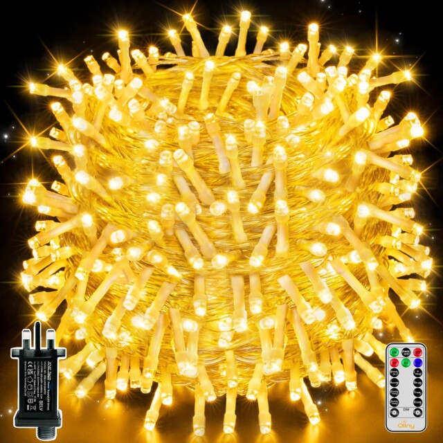 Ollny Fairy Lights Mains Powered, 80m 800 Led Outdoor Lights, 80m,
