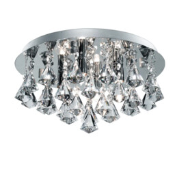 Bathroom Light Silver Hanna Crystal Ip44 Chrome Pyramid Searchlight