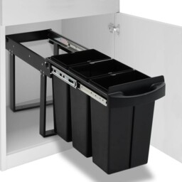 Kitchen Cupboard Pull-out Recycled Dustbin Soft-close Rubbish Can