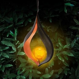 Solar Flame Hanging Light Led Outdoor Garden Lantern Waterproof Decor