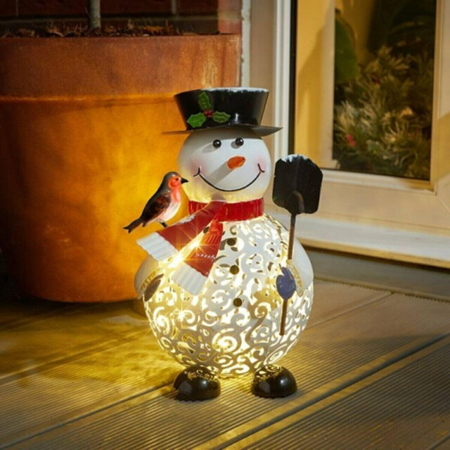 Christmas Snowman Led Decoration Light Up Frosty Ornament Xmas