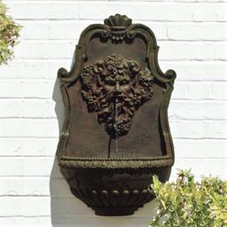 Wall Mounted Water Feature Zeus Face Fountain Garden Lights Bronze
